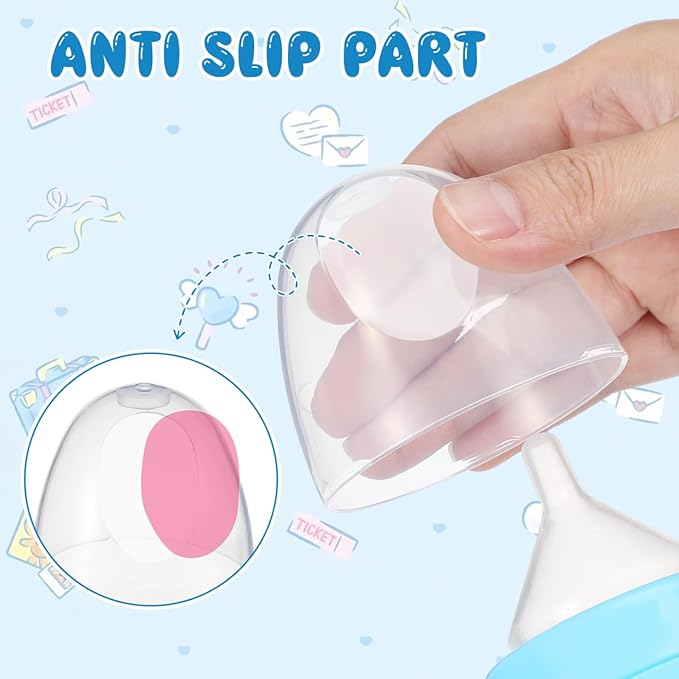 PRETYZOOM Baby Bottle Caps Replacement Wide Neck Milk Bottle Lids Plastic Leak-Proof Feeding Caps for Home Travel Use Compatible with Pigeon