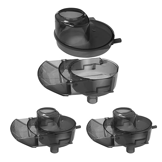 Replacement Funnel Compatible with Baby Brezza Formula Pro Advanced, Replacement Funnel and Cover, Not Fit Formula Pro MINI Mixer Machine, Grey (3 Pack)