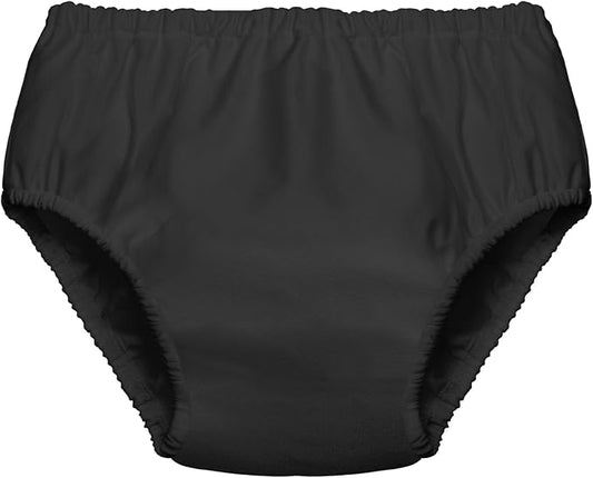 Amylove Swim Diaper Cover for Adult Reusable Diaper for Pool Washable Leak Resistant Waterproof Adult Pull on Cover Pants(Black,1 Piece)