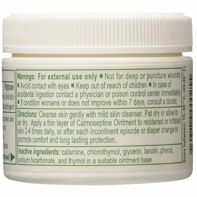 Calmoseptine Diaper Rash Ointment Jar - 2.5 Oz (Pack of 5)