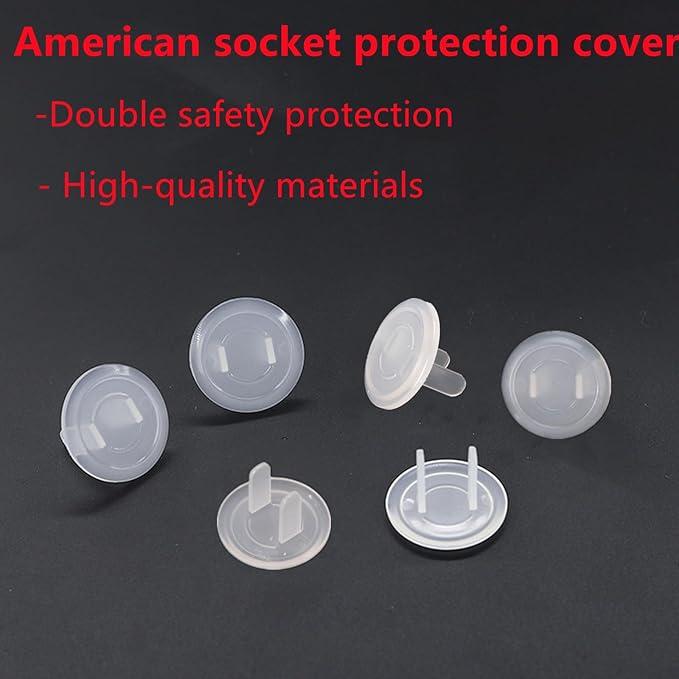30 Pcs Outlet Plug Covers US Power Socket Electrical Outlet Safety Covers for Protection Anti Electric Shock Plugs Protector Cover Socket Cover Plate, Transparent