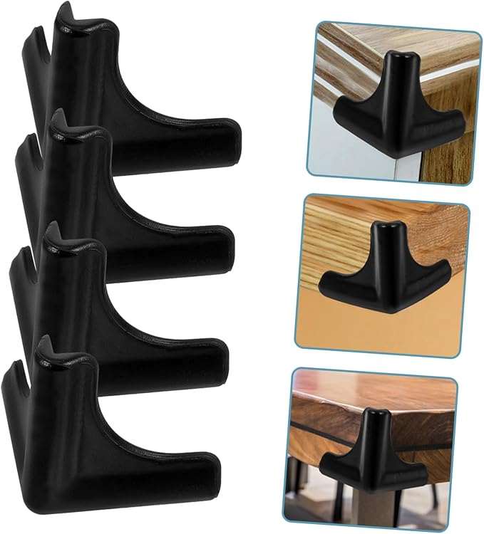Hemoton 4Pcs Silicone Furniture Corner Protectors 1.77 Inch Soft Elastic Childproof Table Corner Guards for Home Office School Safety