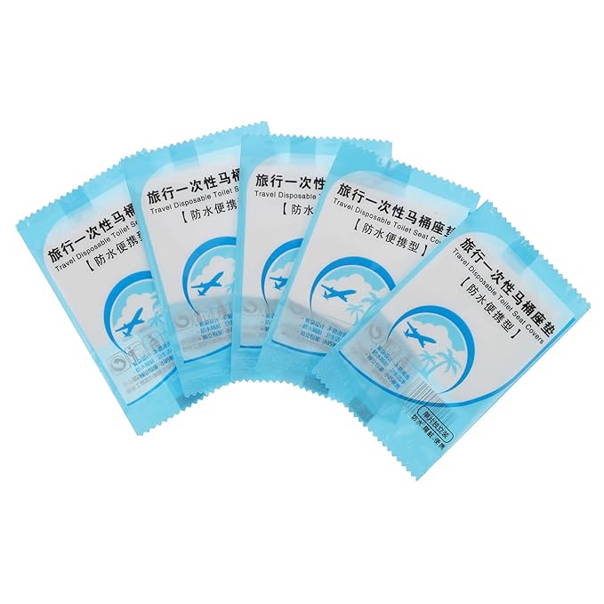 Healifty 1bag Disposable Toilet Seat Cushions Portable Covers for Travel Camping and Public Restrooms Tear Resistant for Home Hotel and School