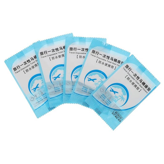 Healifty 1bag Disposable Toilet Seat Cushions Portable Covers for Travel Camping and Public Restrooms Tear Resistant for Home Hotel and School