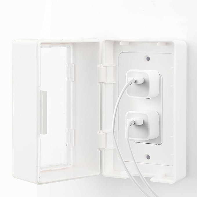 Bates- Baby Safety Outlet Cover Box, Locking Baby Proof Outlet Covers, Locking Plug Covers for Electrical Outlets