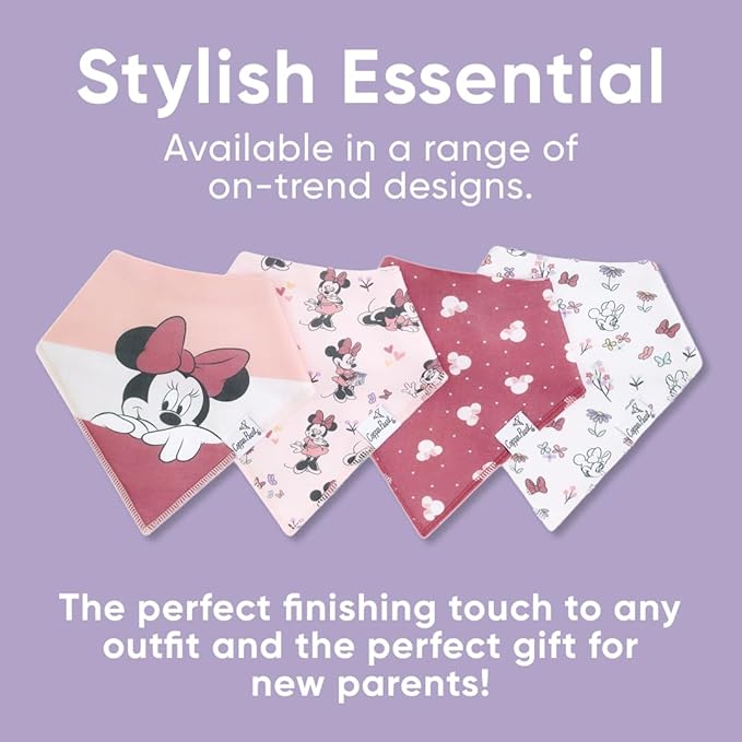 Copper Pearl - Disney Character Prints 4 Pack Baby Bibs Boy & Girl