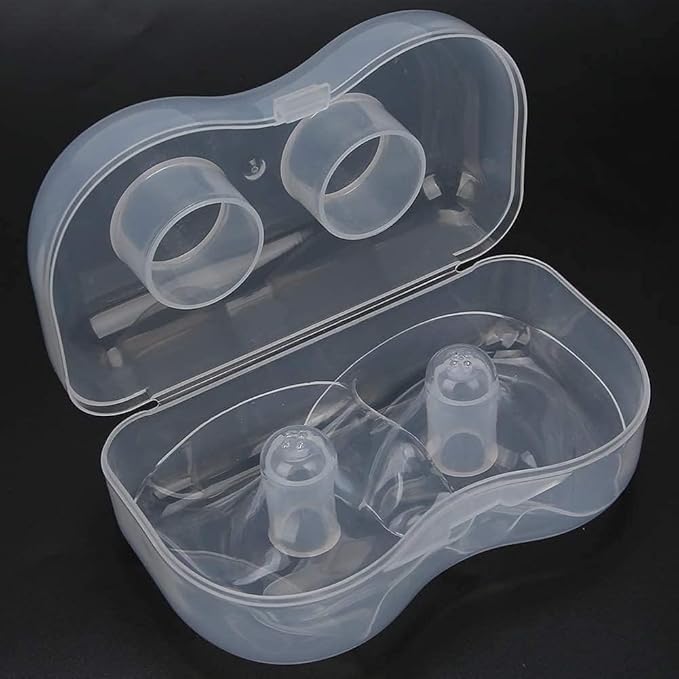 Nipple Shields for Nursing Newborn for Women Breastfeeding Baby Premium Contact Nippleshield for with Latch Difficulties or Flat or Inverted Nipples Clear (20mm/0.78inch, 4, Count)