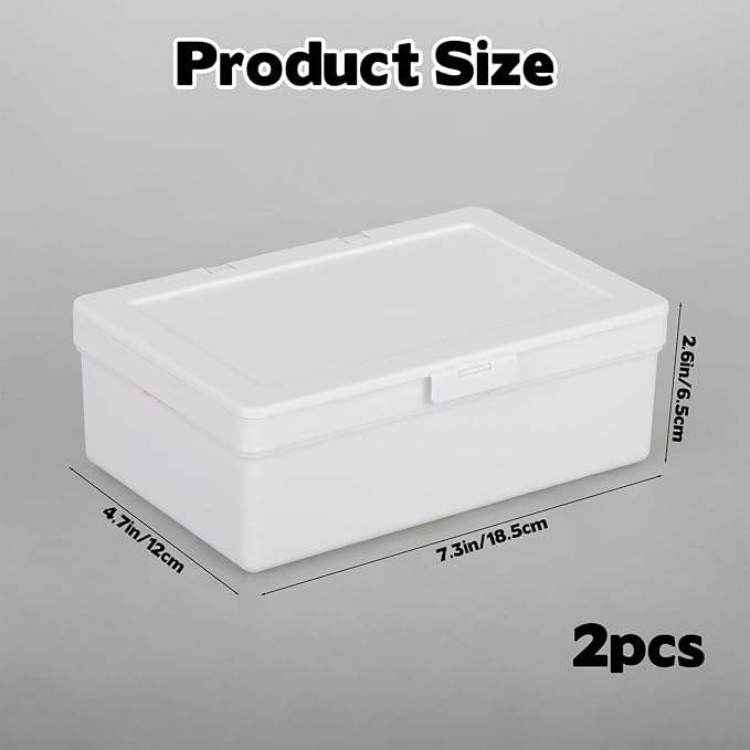 FMOACEN 2 Pack Wipes Dispenser Compatible with Cottonelle Flushable, Refillable Wipe Holder with Sealing Lid, Keeps Wipes Clean and Fresh, Non-Slip Wipe Container White Storage Box for Home Car Office