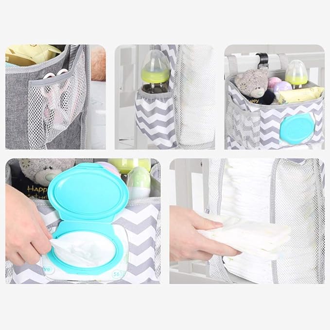 Youngy Diaper Stacker Storage Bags Nursery for Crib Or Wall for Guests Prizes Girl