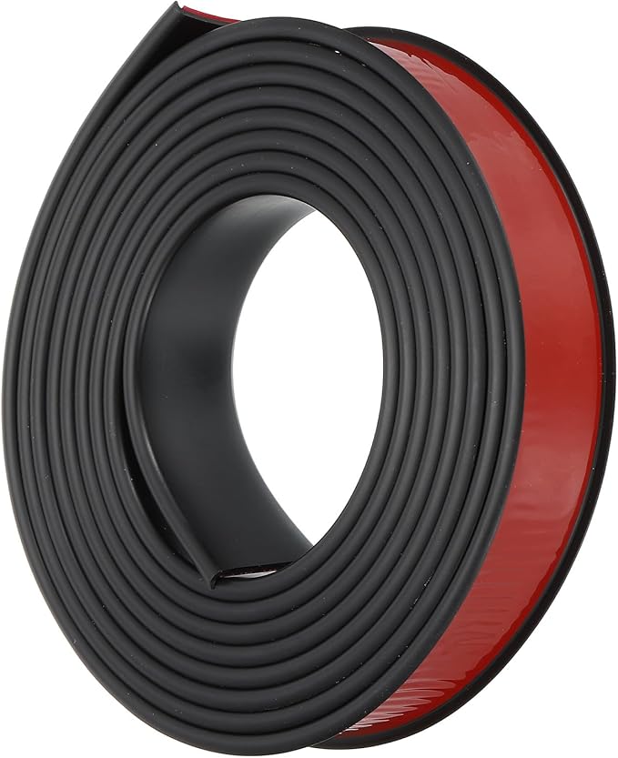 PATIKIL TPE U-Shape Edge Banding, 1-1/8 Inch x 9.8ft Self Adhesive Flexible Veneer Edging Trim Furniture Edge Protector for Shelf Cabinet Table Repair Restoration, Black