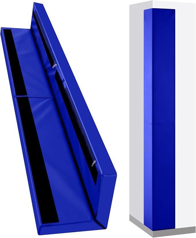 Wonderjune Wall Corner Guards and Edge Protector 6ft Blue Gym Wall Padding Heavy Duty Protective Safety Padding for Gym, Baby, Home, Garages, Kindergarten, Basketball Court, Playrooms, Etc