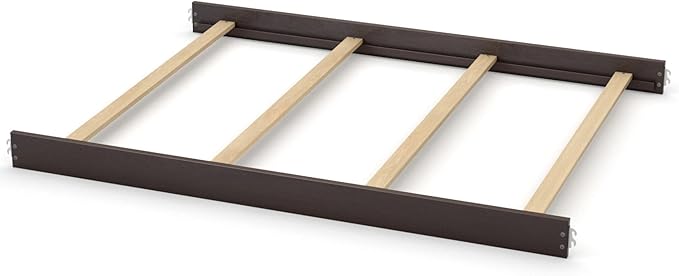 Full-Size Conversion Kit Bed Rails Compatible with Simmons Kids Convertible Cribs by Delta Children - Solid Wood Rail - Toddler and Adult Bed Rail - Nursery Furniture (Vintage Espresso, HOOK-ON KIT)