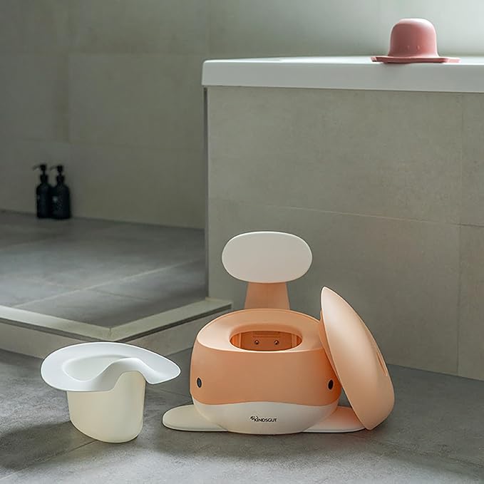Kindsgut Whale Potty Training Toilet – Ergonomic Toddler Potty for Boys & Girls, Designed in Germany, Non-Slip & Easy Clean, Peach