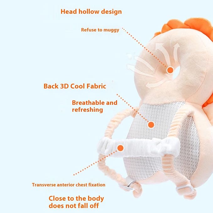 Baby Walker Head Protector BackpackToddler Adjustable Baby Head Protection Backpack (Style F)