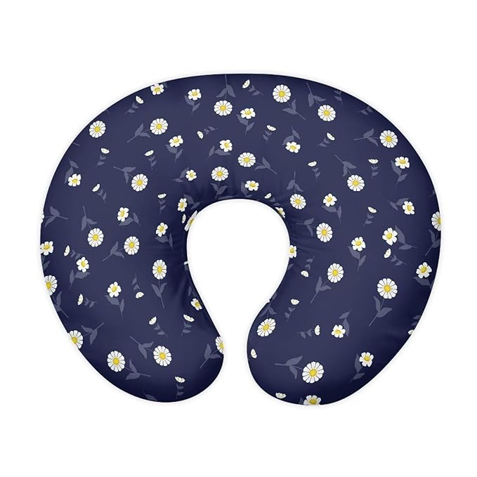 Daisy Nursing Pillow Cover Donut Cow Removable Cover for Breastfeeding Pillows Daisy Comfortable Slipcover Ultra Soft Snug Fits On Infant Nursing Pillow