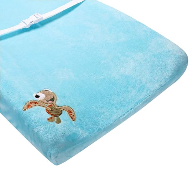 Coral Velvet Nursery Diaper Changing Table Cover Baby Girl Baby Boy Diaper Changing Pad Cover 1PC (Blue Turtle)