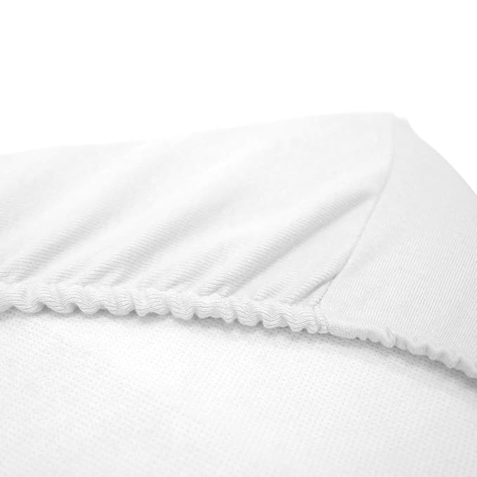 Betty Dain Stretch Jersey Universal Baby Infant Changing Pad Cover, 100% Cotton, Deep Corner Pockets Fit Changing Pads Snugly, Machine Washable, Tumble Dry Low, White
