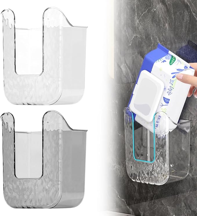 Kitchen Wipes Storage Box, Wall Mounted Paper Towel Box, Wall Mounteds Wet Wipes Holder Dispenser, Wall Mounted Paper Towel Box Bracket (Mix,2pcs)