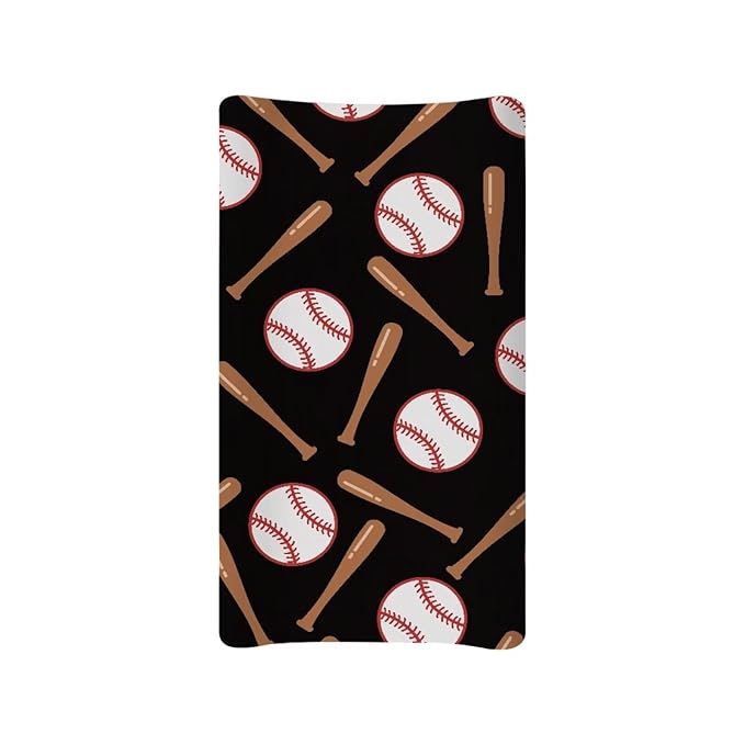 Golf Changing Pad Cover 32'' x 16'' Baby Diaper Changing Table Covers Soft & Breathable Polyester Change Pad Sheets for Boys, One Size, Black