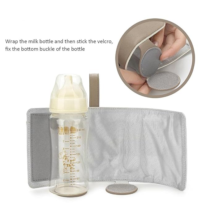 RiToEasysports Bottle Warmer Bag, USB Heating Cover with 3 Temp Settings, Portable Milk Bottle Warmer for Home, Travel, and Outdoor Use by Parents & Lovers