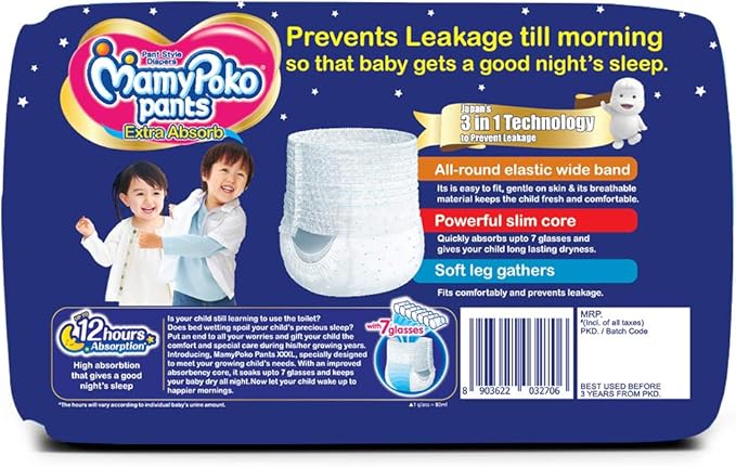 MamyPoko Pants Extra Absorb Diapers, XXXL (Pack of 7)