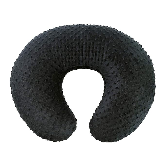 OWLOWLA Nursing Pillow Cover, Breastfeeding Pillow Slipcover Fits Nursing Pillow for Baby Boy Girl(Black)