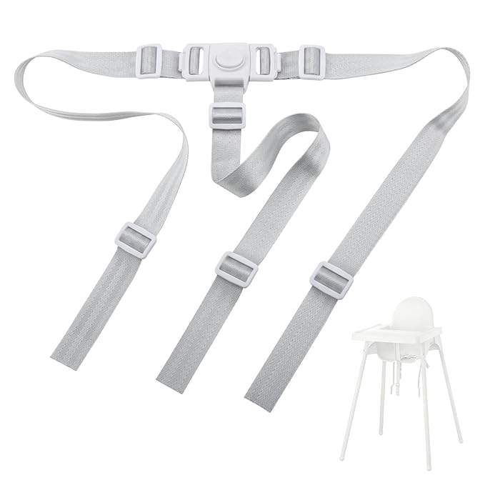 High Chair Straps Compatible with IKEA ANTILOP High Chair, Replacement Strap for IKEA High Chair Accessories, Extra Strong 3-Point Adjustable Strap Fit for Keekaroo Baby High Chair