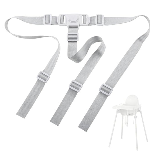 High Chair Straps Compatible with IKEA ANTILOP High Chair, Replacement Strap for IKEA High Chair Accessories, Extra Strong 3-Point Adjustable Strap Fit for Keekaroo Baby High Chair