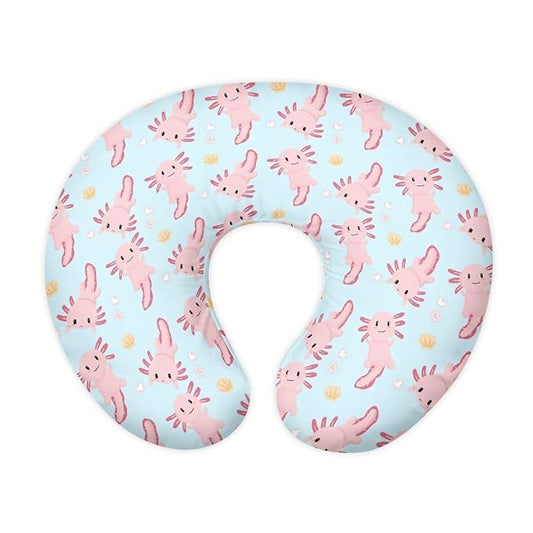 Pink Salamander Boy Girl Nursing Pillow Cover Baby Breastfeeding Slipcover Newborn Safety and Comfy Cover, 1 Pack