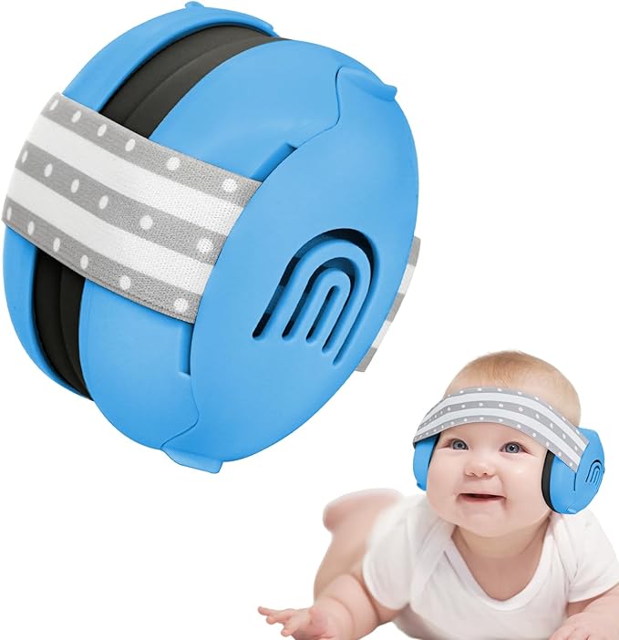 Adjustable Baby & Toddler Noise Cancelling Headphones - Ear Muffs for Kids 1-3 for Airplane Travel