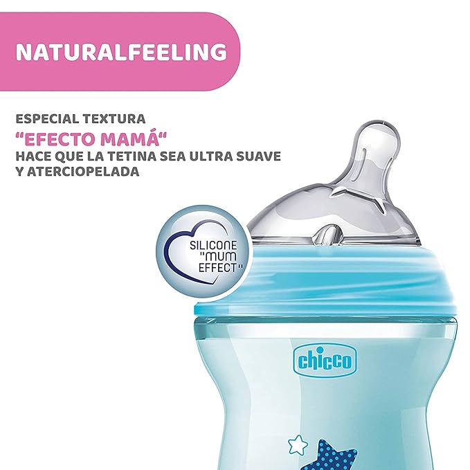 Natural Feeling Chicco Baby Bottle 150ml 0Mesi + Bimbo