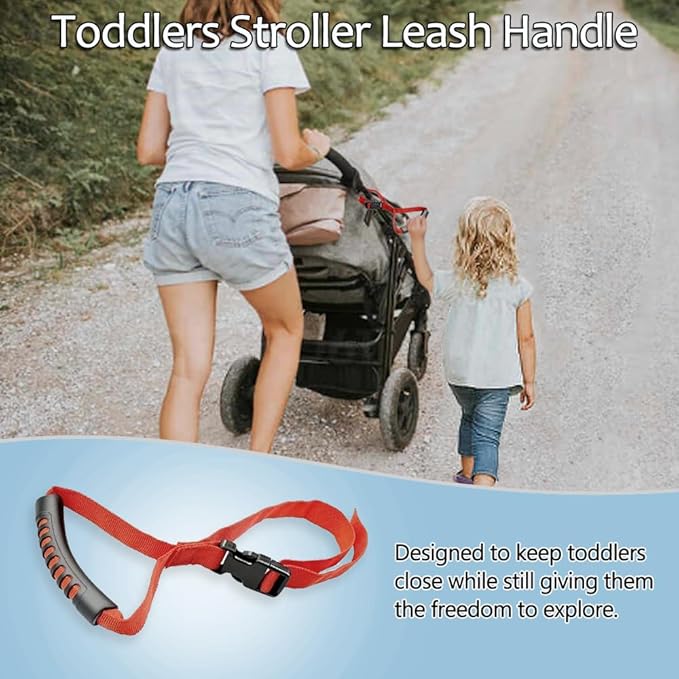 Baby Stroller Safety Wrist Strap - Anti-Lost Adjustable Wrist Leash for Pushchairs, Wagons, Shopping Carts, and Travel