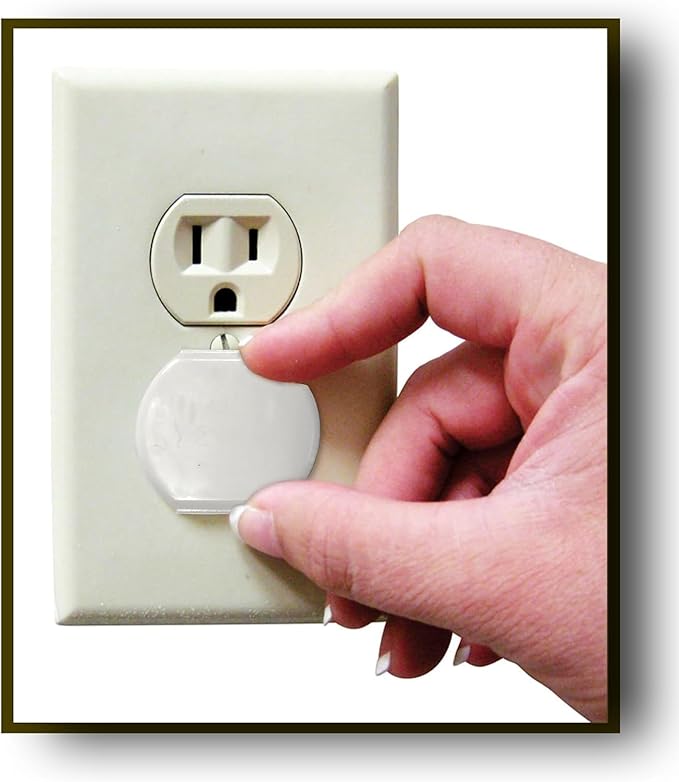Electrical Outlet Safety Caps For Childproofing/Baby Cover Plugs and Draft Insulation Pack (16 Caps + 10 Gaskets)