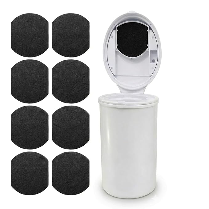 8 Pack Diaper Pail Deodorizer Refills Compatible with Ubbi Diaper Pail, Activated Charcoal Odor Absorbing Carbon Filters for Baby Diaper Trash Can, Helps Control Odors & Keep Home Fresh