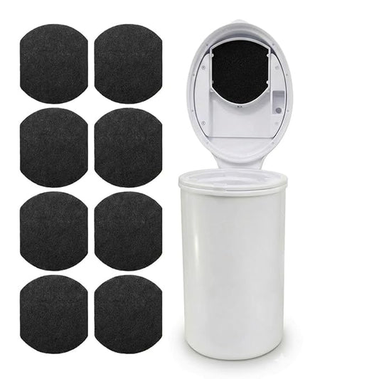 8 Pack Diaper Pail Deodorizer Refills Compatible with Ubbi Diaper Pail, Activated Charcoal Odor Absorbing Carbon Filters for Baby Diaper Trash Can, Helps Control Odors & Keep Home Fresh