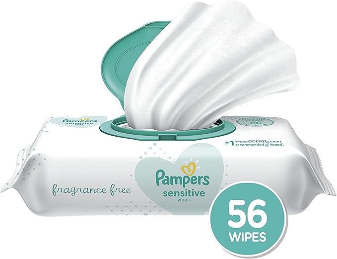 Pampers Wipes Sensitive - 56 ct, Pack of 2