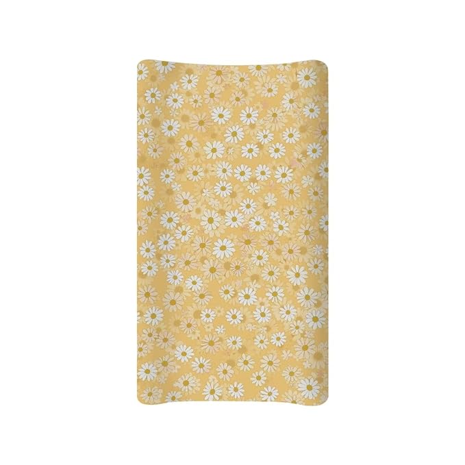 Daisy Changing Pad Cover for Baby Soft Diaper Table Cover with Elastic Edge Breathable Baby Nursery Diaper Changing Pad Sheets for All Season Gift for Friends