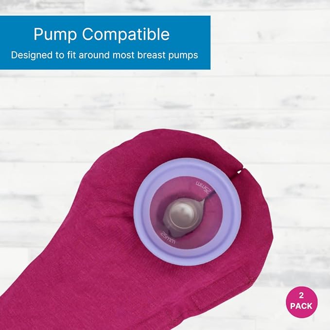NatraCure Breastfeeding Moist Heat Pads - Encourage Letdown, Increase Milk Flow, Unclog Milk Ducts, Relieve Mastitis, Breast Heating Pad Breastfeeding - 2 Count (1 Pair; Pack of 1)
