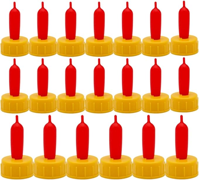 Goat Nipple 25Pcs Cow Calf Milk Drink Nipple Soft Silicone Goat Milk Bottle Topper Feeding for Sheep Goat Pup Dog Farm Supplies (Yellow)