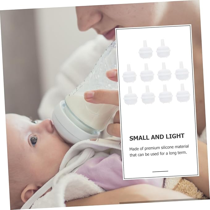MERRYHAPY 10 Pack Baby Bottle Straw Bead Sippy Cup Milk Bottle Gravity Weights for Baby Safe Food Grade Silicone Easy to Carry Store