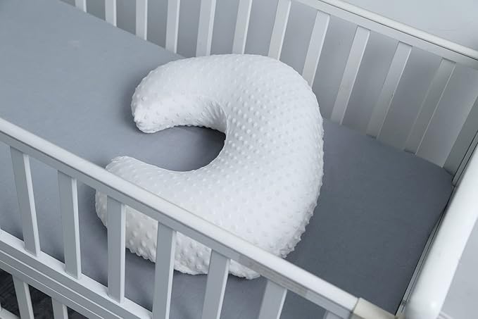 Baby Nursing Pillow Cover, Nursing Pillow Slipcovers for Breastfeeding Moms, Ultra-Soft Fit Standard Infant Nursing Pillows for Infant Newborn Baby Boy Girl (Cloud Dancer)
