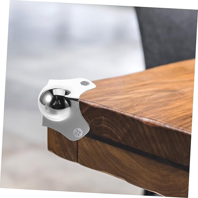 Alipis 6pcs Chromed Ball Corners Metal Edge Guard Protector for Furniture Table and Flight Cases Durable and Easy to Install for Protection