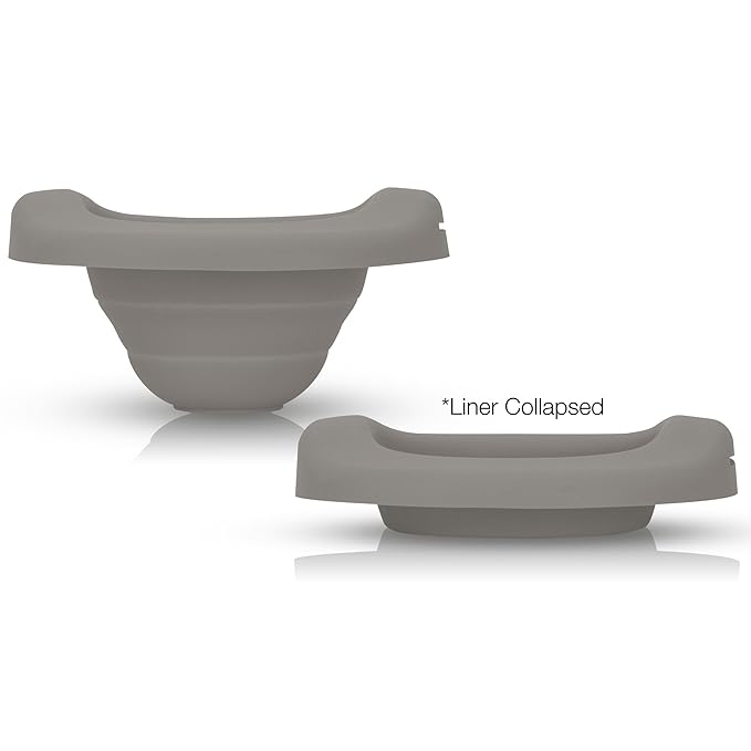 Kalencom Potette Plus Collapsible Reusable Liner for Home Use with The 2-in-1 Potette Plus Potty (Sold Separately) (Gray)