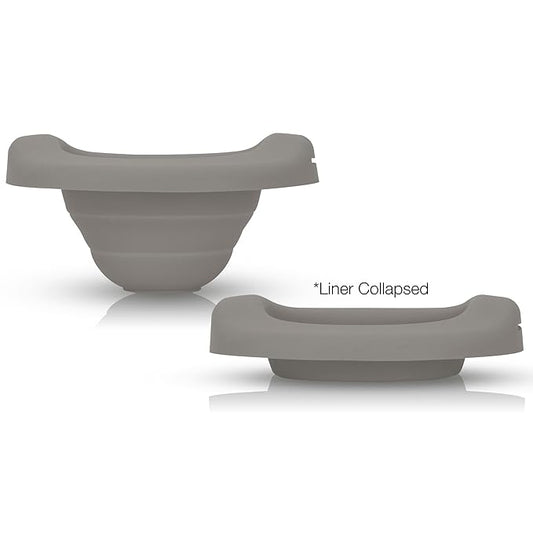 Kalencom Potette Plus Collapsible Reusable Liner for Home Use with The 2-in-1 Potette Plus Potty (Sold Separately) (Gray)
