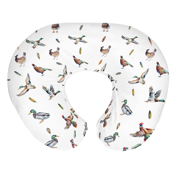 Country Mallard Duck Pheasant Baby Nursing Pillow Covers for Boy Girl Western Hunting Animals Nursery Pillowcase for Breastfeeding Pillows Wildlife Birds Soft Stretchy Slipcovers for Newborn Infant