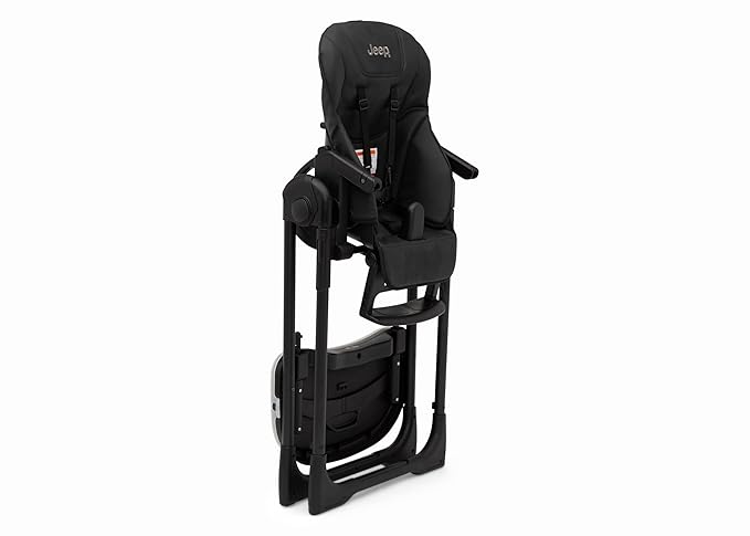 Jeep by Delta Children Classic Convertible 2-in-1 High Chair for Babies and Toddlers with Adjustable Height, Recline & Footrest - Dishwasher Safe Meal Tray, Black