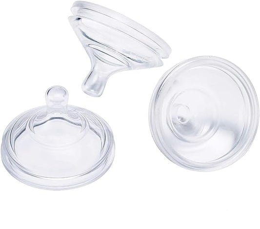 Boon Nursh Silicone Baby Bottle Nipples - Bottle Nipples for Boon Nursh Baby Bottles - Baby Bottle-Feeding Supplies - Extra Slow Flow Baby Bottle Nipples - 3 Count