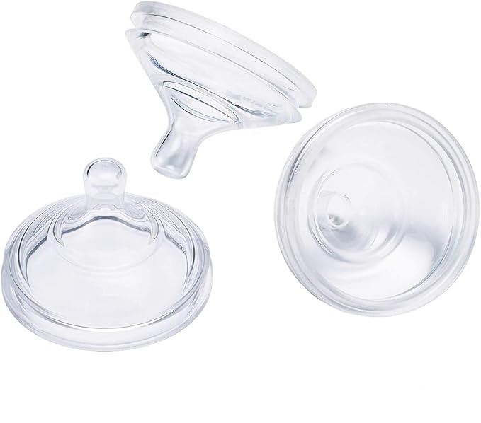 Boon Nursh Silicone Baby Bottle Nipples - Bottle Nipples for Boon Nursh Baby Bottles - Baby Bottle-Feeding Supplies - Medium Flow Baby Bottle Nipples - 3 Count