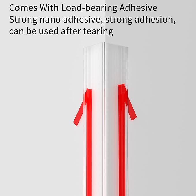 30x30mm Self Adhesive Corner Guard, 4pcs 57.1" Wall Corner Protector Strip, Flexible PVC Edge Trim, Peel and Stick Corner Protection for Furniture, Wall Edges & Table Corners