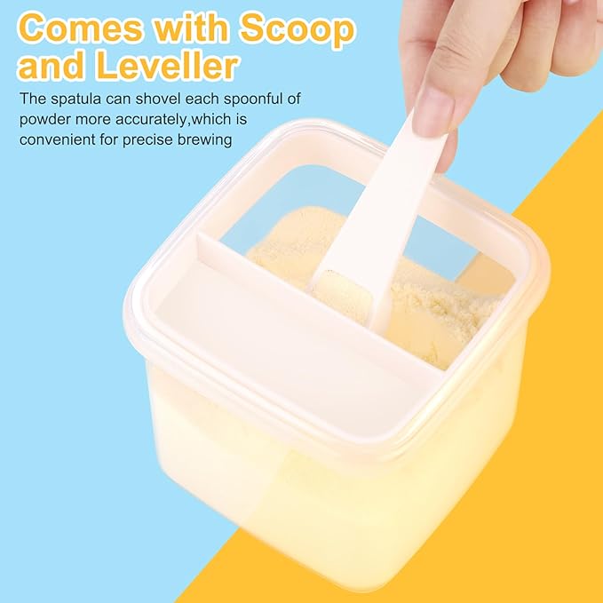 Accmor Formula Dispenser On The Go, Formula Container to Go, Portable Milk Powder Kids Snack Container with Scoop for Infant Toddler Travel Outdoor Picnic
